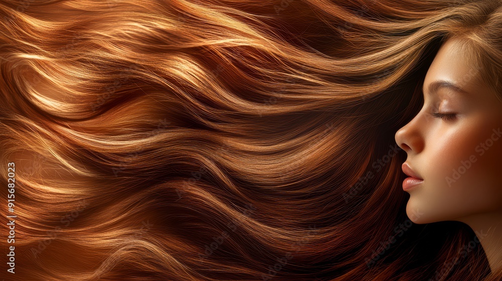 A young girl with smooth hair dances joyfully in the sunlight A young girl with smooth hair dances joyfully in the sunlight