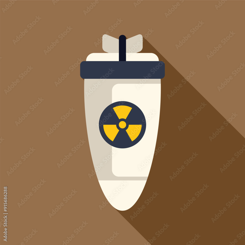 Illustration featuring an atomic bomb, emphasizing the concept of nuclear warfare Illustration featuring an atomic bomb, emphasizing the concept of nuclear warfare