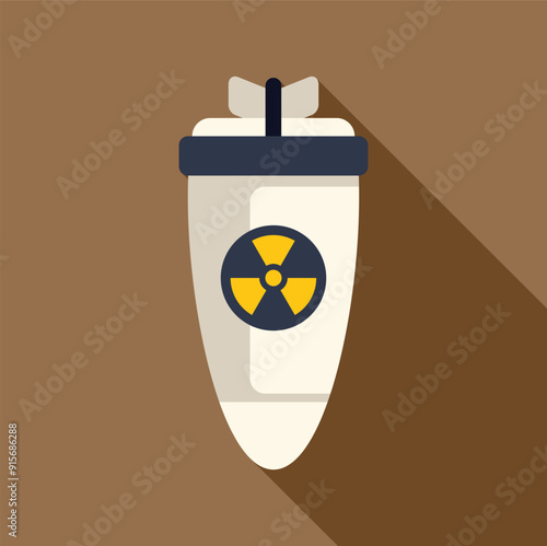 Illustration featuring an atomic bomb, emphasizing the concept of nuclear warfare