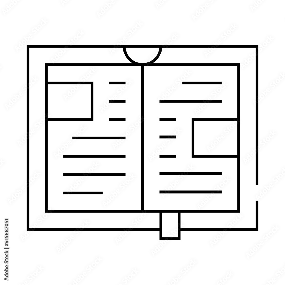 literature book lesson line icon vector. literature book lesson sign. isolated contour symbol black illustration literature book lesson line icon vector. literature book lesson sign. isolated contour symbol black illustration