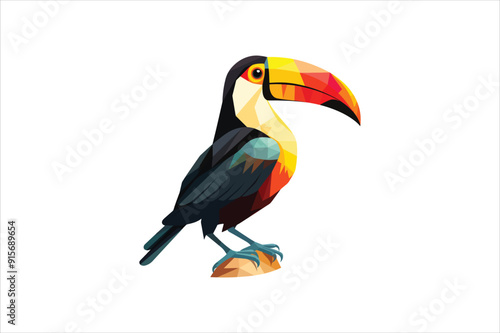 Toucan vector icon. Vector toucan bird illustration. 