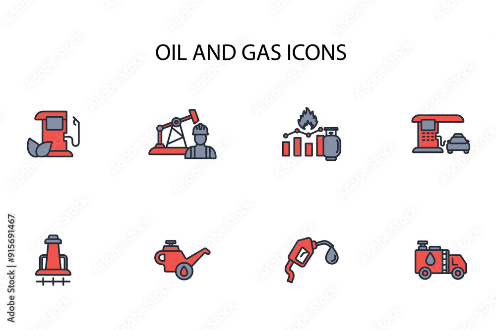 Oil and Gas icon set.vector.Editable stroke.linear style sign for use web design,logo.Symbol illustration. Oil and Gas icon set.vector.Editable stroke.linear style sign for use web design,logo.Symbol illustration.