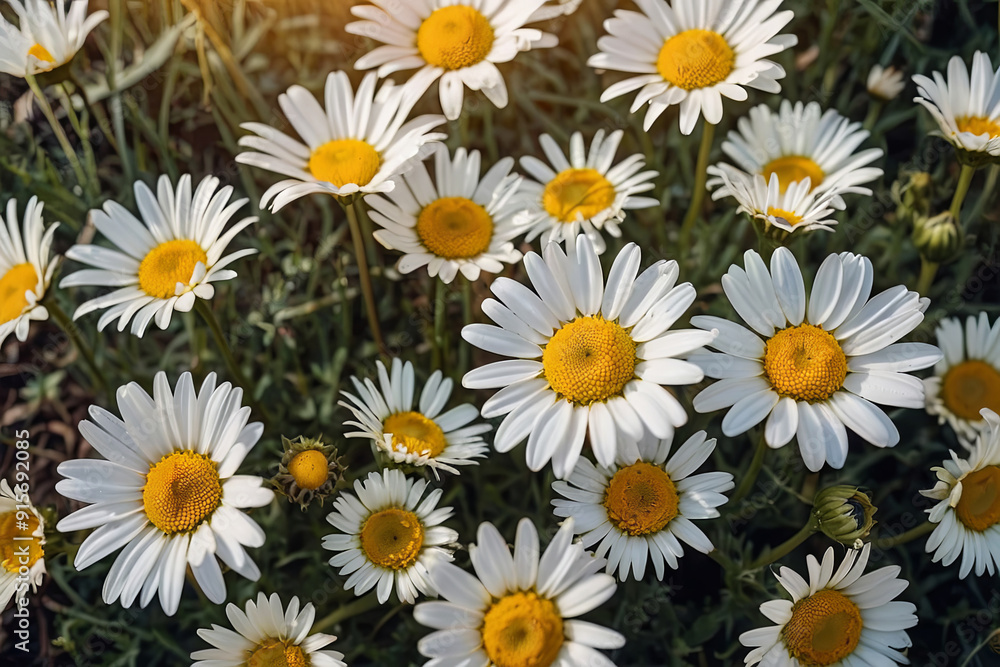 overhead photography of daisies overhead photography of daisies
