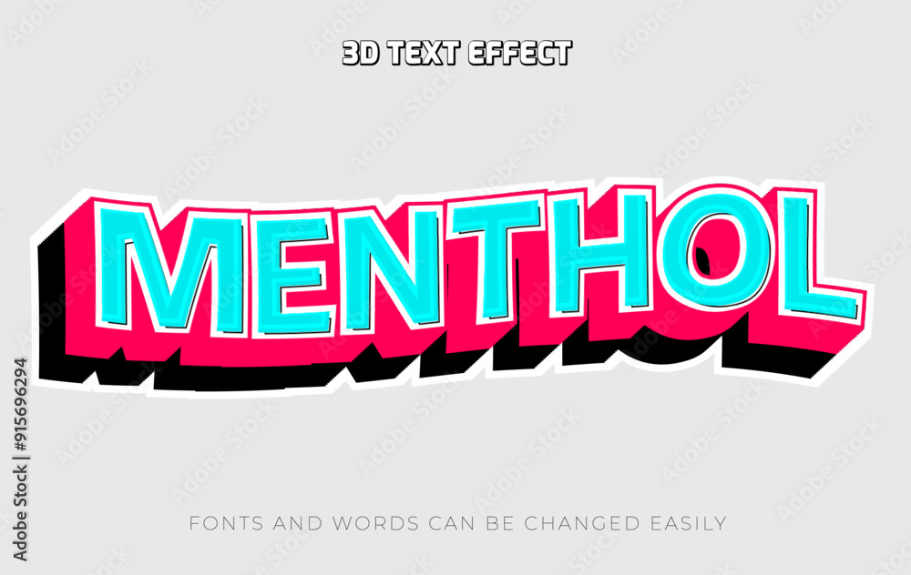 Menthol retro 3d editable text effect style Menthol retro 3d editable text effect style
