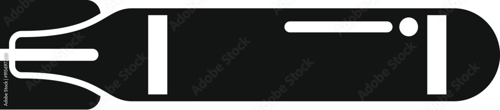 Simple icon of a torpedo, a self propelled underwater weapon, used by navy submarines in marine warfare Simple icon of a torpedo, a self propelled underwater weapon, used by navy submarines in marine warfare