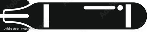 Simple icon of a torpedo, a self propelled underwater weapon, used by navy submarines in marine warfare