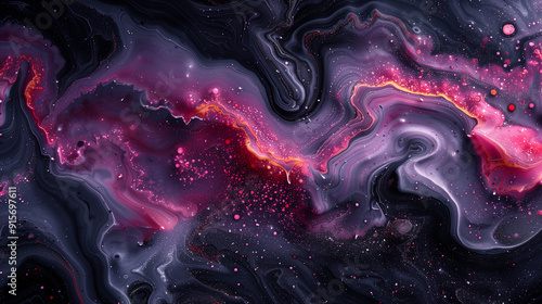 a pastel hydro dip marble shiny texture pattern, in colors from a gothic Halloween color palette