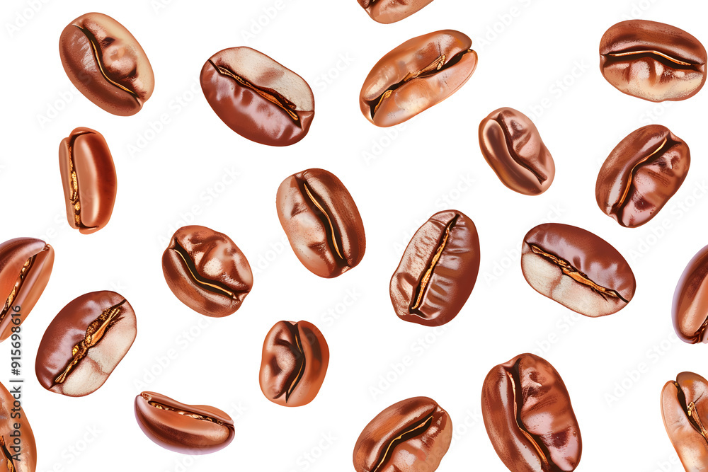 pattern of coffee bean on a white background pattern of coffee bean on a white background