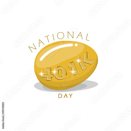 National 401(k) Day event banner. A golden egg with bold text on white background to celebrate on September 6th