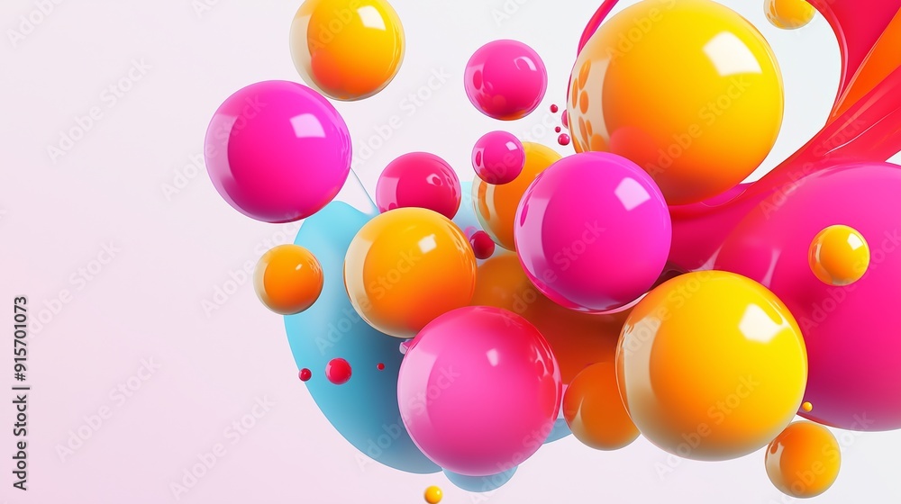 A colorful explosion of balls in the air. The colors are bright and vibrant, creating a sense of energy and excitement. The image is abstract and dynamic, with the balls seemingly floating A colorful explosion of balls in the air. The colors are bright and vibrant, creating a sense of energy and excitement. The image is abstract and dynamic, with the balls seemingly floating