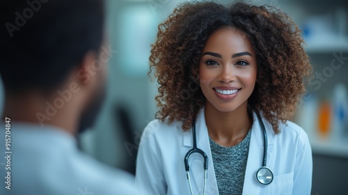 medical professional explaining health insurance benefits to a patient in a clinic