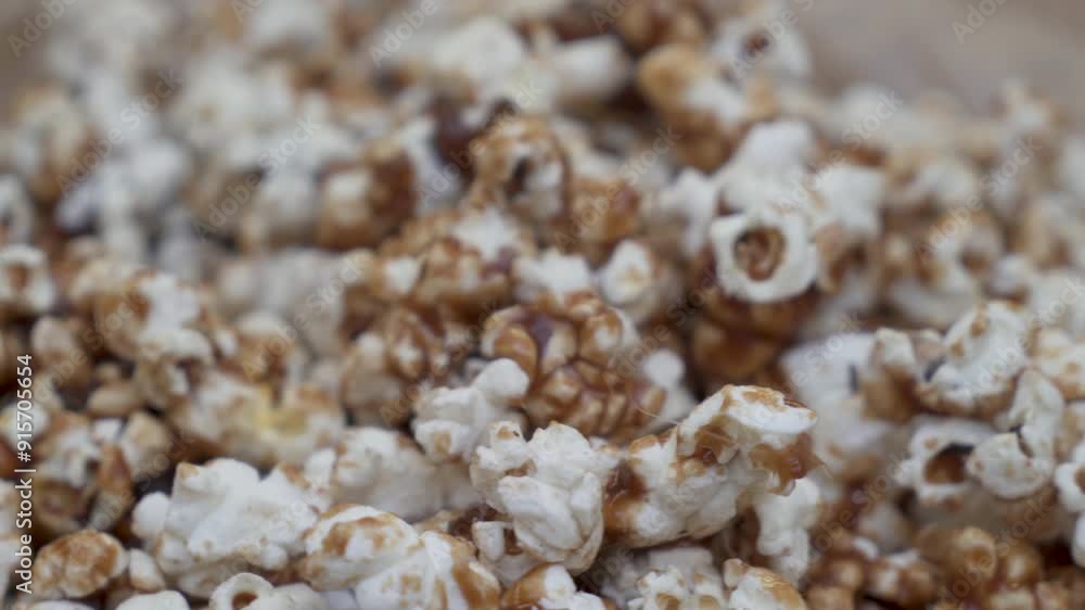Crunchy Caramel Popcorn close up Crunchy Caramel Popcorn close up