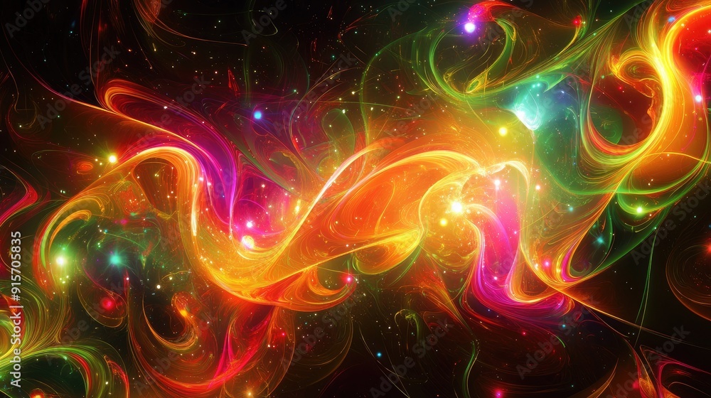 Neon abstract patterns pulsating with energy Neon abstract patterns pulsating with energy