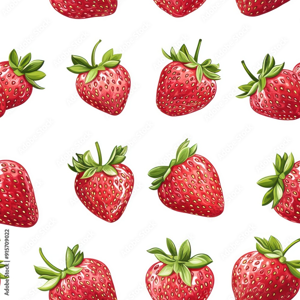 Seamless beautiful strawberry design pattern background Seamless beautiful strawberry design pattern background