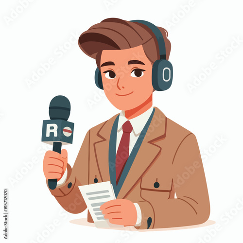 a reporter is broadcasting the weather forecast