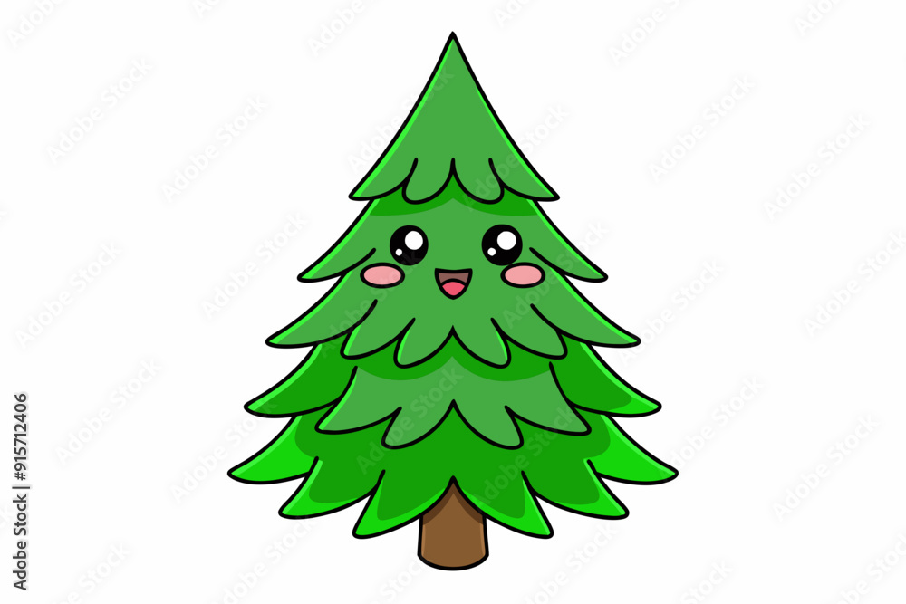 Fototapeta premium christmas tree illustration