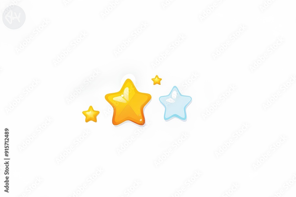 cute yellow and blue star icons on a white background, perfect for playful digital projects or children's illustrations with vibrant colors and a minimalist style cute yellow and blue star icons on a white background, perfect for playful digital projects or children's illustrations with vibrant colors and a minimalist style