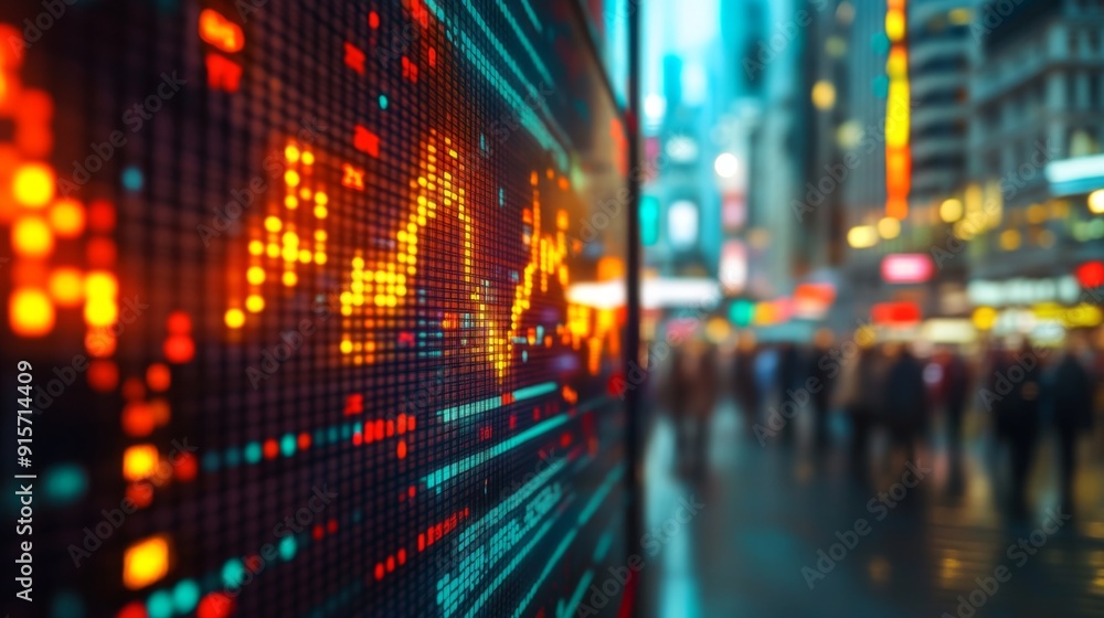 A financial news broadcast with a stock chart in the background, highlighting current market trends and analysis. A financial news broadcast with a stock chart in the background, highlighting current market trends and analysis.
