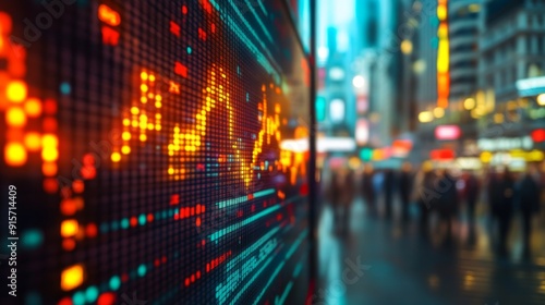 Wallpaper Mural A financial news broadcast with a stock chart in the background, highlighting current market trends and analysis. Torontodigital.ca