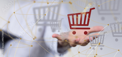 Shopping Cart Flat Design E...