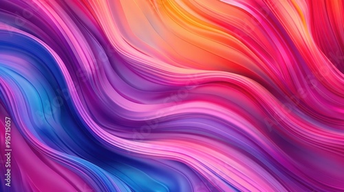 Wallpaper Mural Smooth, flowing waves of color blending seamlessly Torontodigital.ca