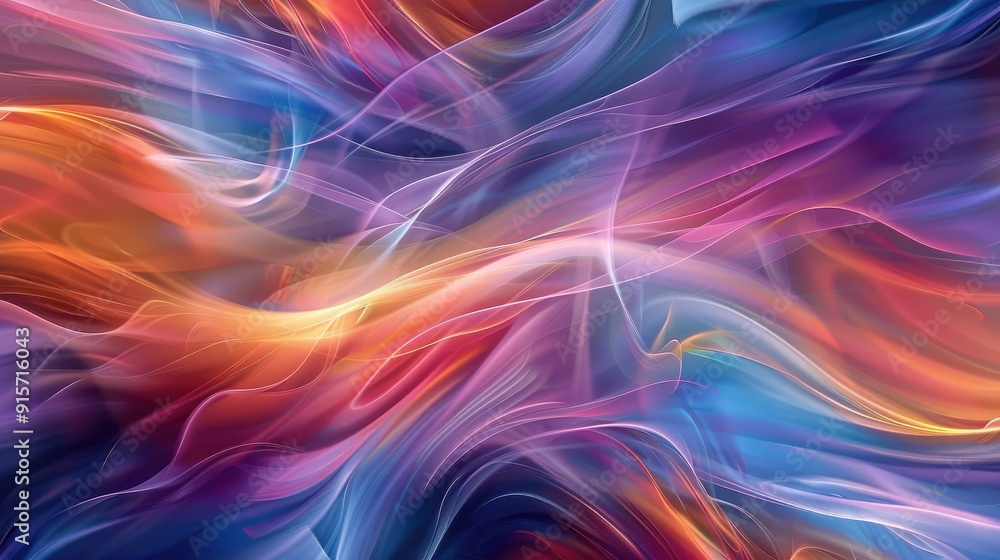 Smooth, flowing waves of color blending seamlessly Smooth, flowing waves of color blending seamlessly