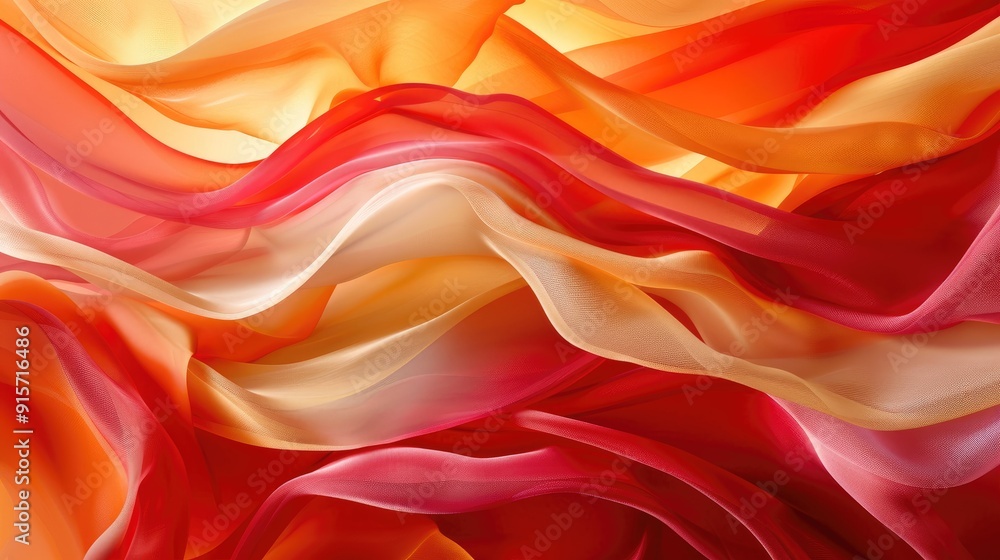 Obraz premium Smooth, flowing waves of color blending seamlessly