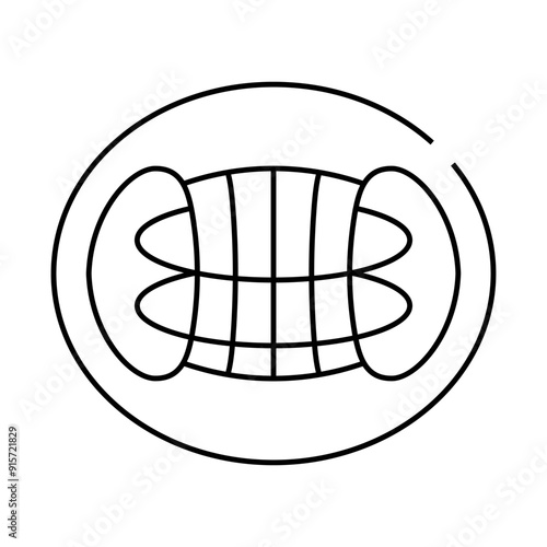 reactor hypothetical structure line icon vector. reactor hypothetical structure sign. isolated contour symbol black illustration