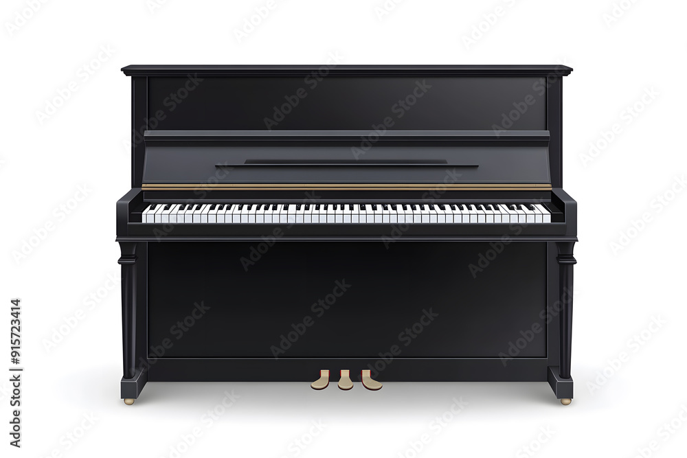 Piano isolated on white background Piano isolated on white background