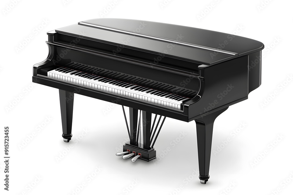 Piano isolated on white background Piano isolated on white background