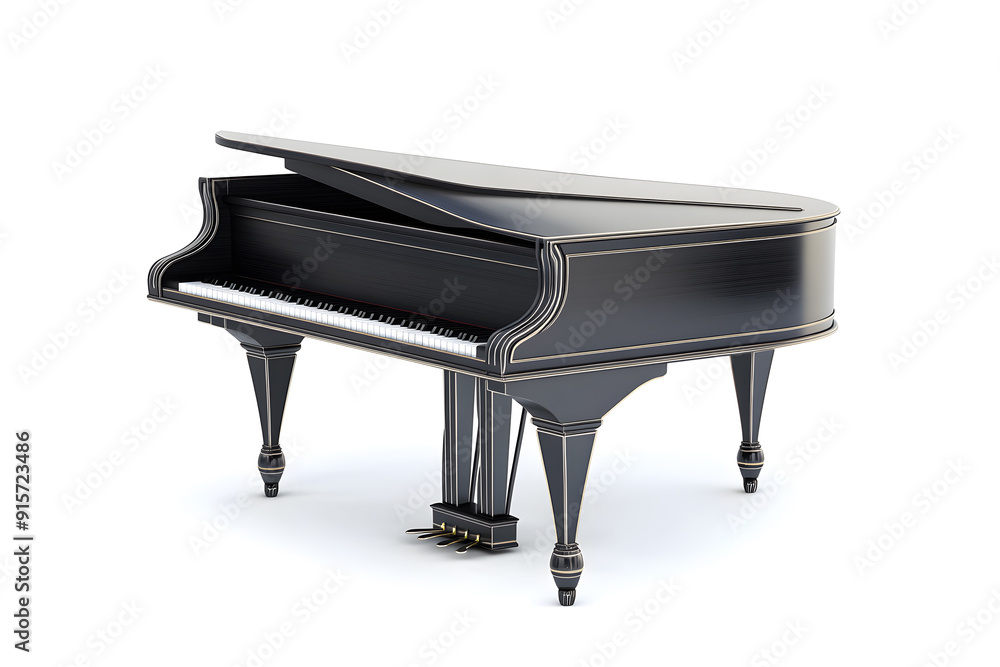 Piano isolated on white background Piano isolated on white background