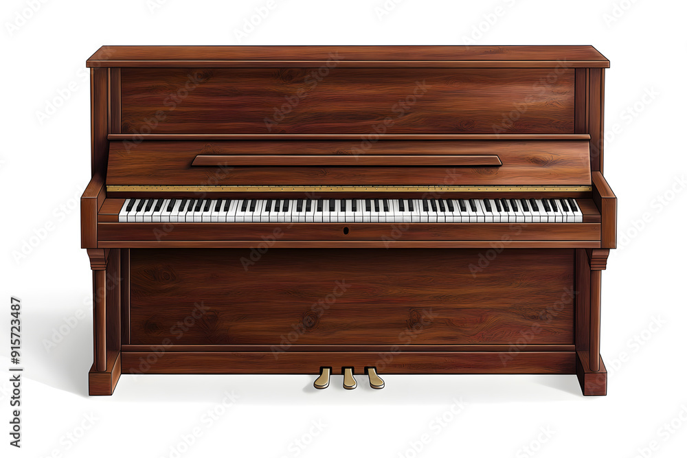 Piano isolated on white background Piano isolated on white background
