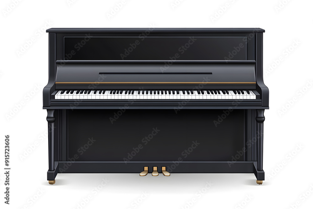 Piano isolated on white background Piano isolated on white background
