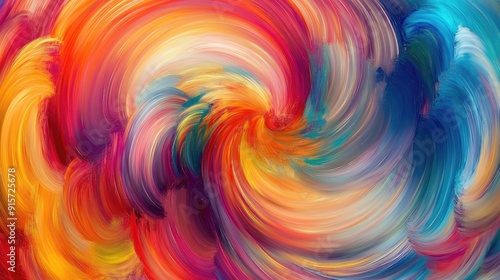 Vibrant swirls of color in abstract art