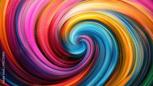 Vibrant swirls of color in abstract art