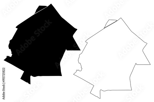 Downey City, California (United States cities, United States of America, us, usa city) map vector illustration, scribble sketch City of Downey map
