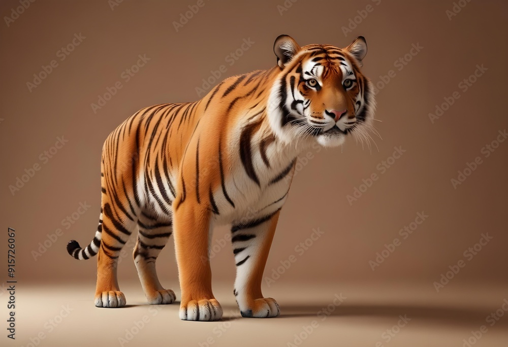 Ferocious tiger in studio with different colour of backgrounds Ferocious tiger in studio with different colour of backgrounds