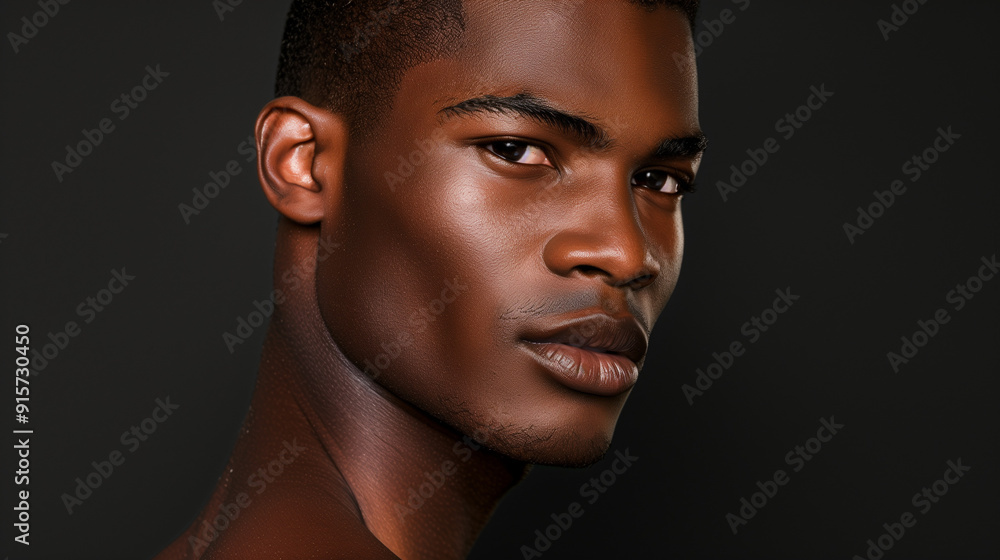 Afro-American male model portrait Afro-American male model portrait