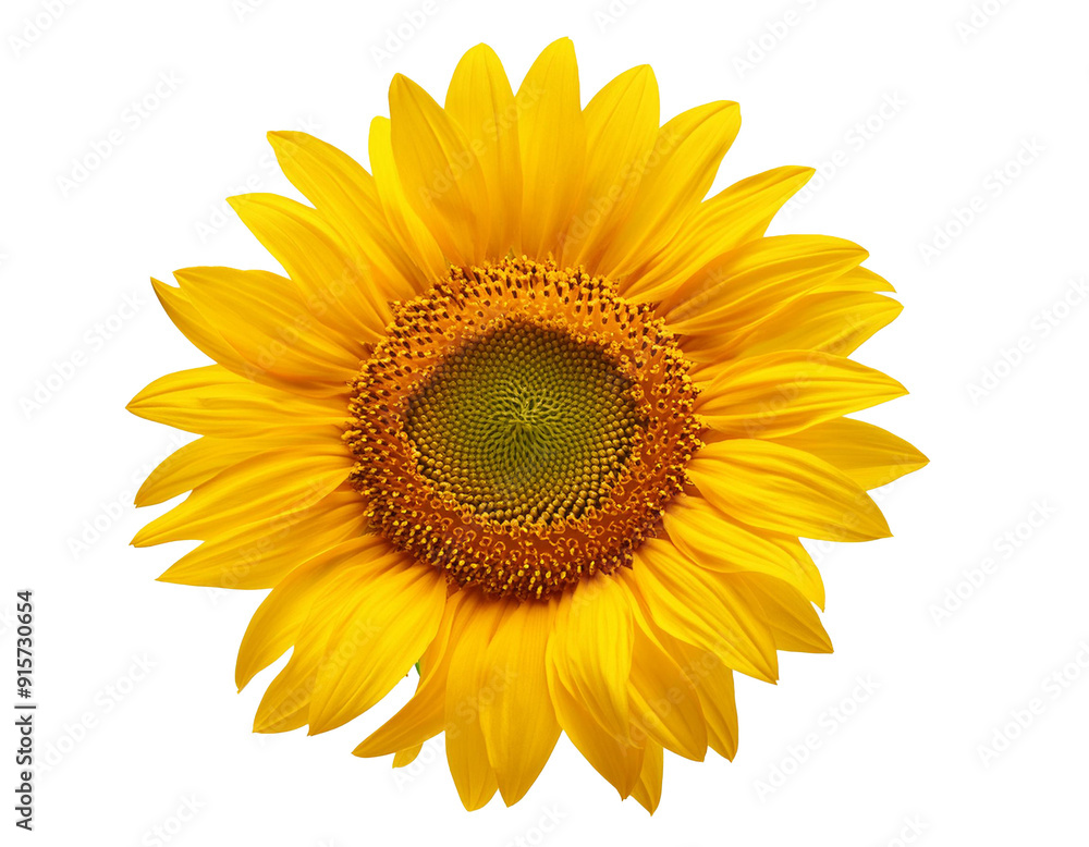 Fototapeta premium Sonneblume isoliert auf weißen Hintergrund, Freisteller, Transparent