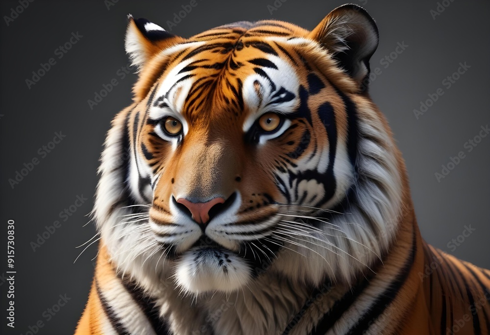 Ferocious tiger in studio with different colour of backgrounds Ferocious tiger in studio with different colour of backgrounds