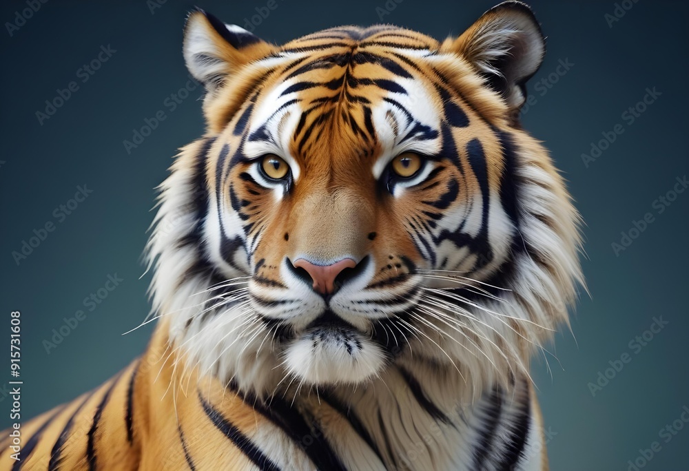 Ferocious tiger in studio with different colour of backgrounds Ferocious tiger in studio with different colour of backgrounds