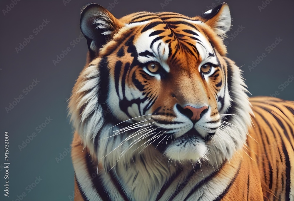 Ferocious tiger in studio with different colour of backgrounds Ferocious tiger in studio with different colour of backgrounds