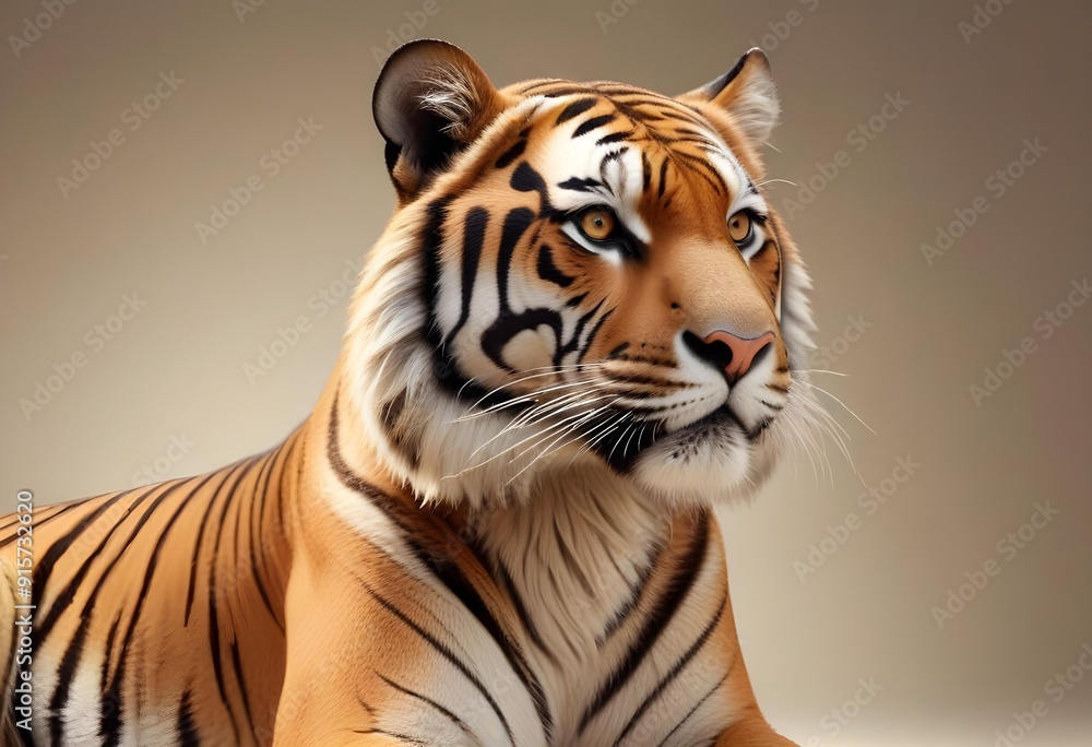 Ferocious tiger in studio with different colour of backgrounds Ferocious tiger in studio with different colour of backgrounds
