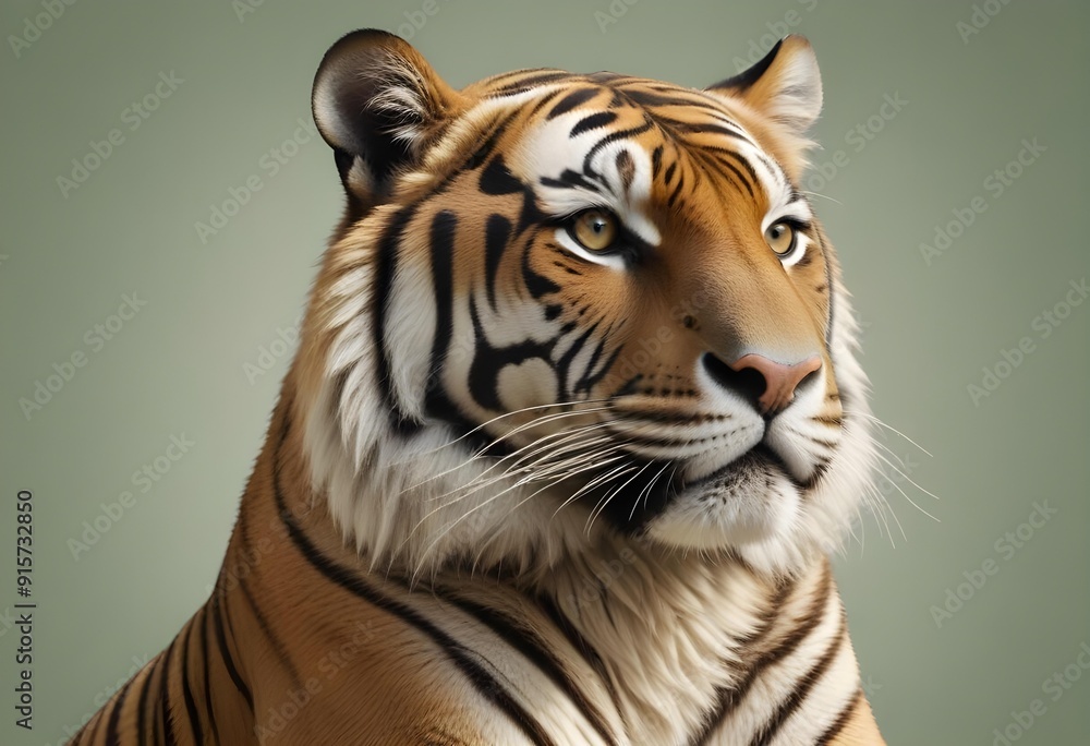 Ferocious tiger in studio with different colour of backgrounds Ferocious tiger in studio with different colour of backgrounds
