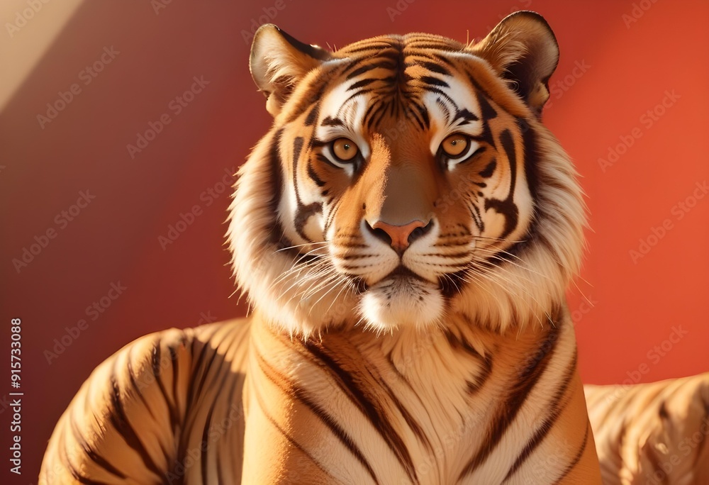 Ferocious tiger in studio with different colour of backgrounds Ferocious tiger in studio with different colour of backgrounds