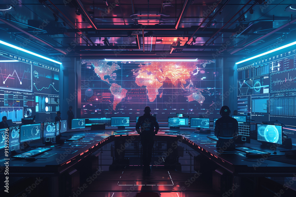 Cybersecurity Control Room: Monitoring Global Data Cybersecurity Control Room: Monitoring Global Data
