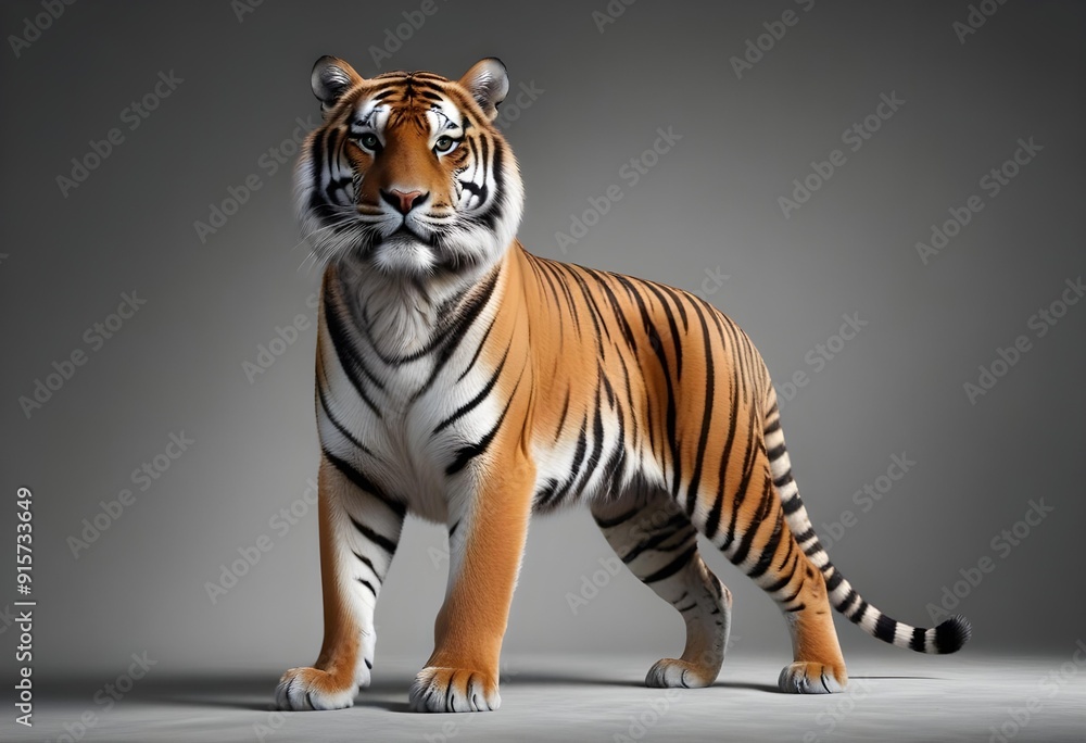 Ferocious tiger in studio with different colour of backgrounds Ferocious tiger in studio with different colour of backgrounds