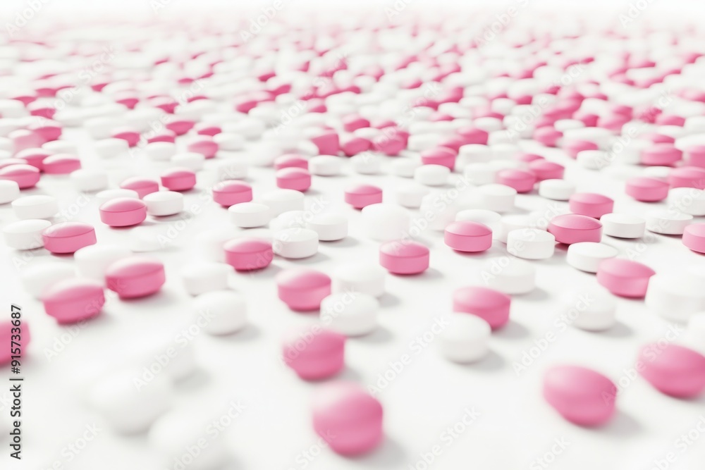 Stylish Close-up of Pills Arranged on Bl_BOARDs with a White and Pink Color Scheme for a Clean and Modern Look Stylish Close-up of Pills Arranged on Bl_BOARDs with a White and Pink Color Scheme for a Clean and Modern Look