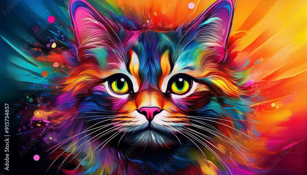 Colorized cat Colorized cat