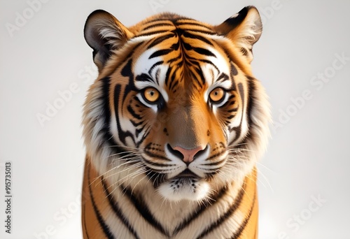 Ferocious tiger in studio with different colour of backgrounds